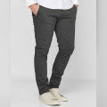 Grey Cotton Men's Chino Slim Fit. 