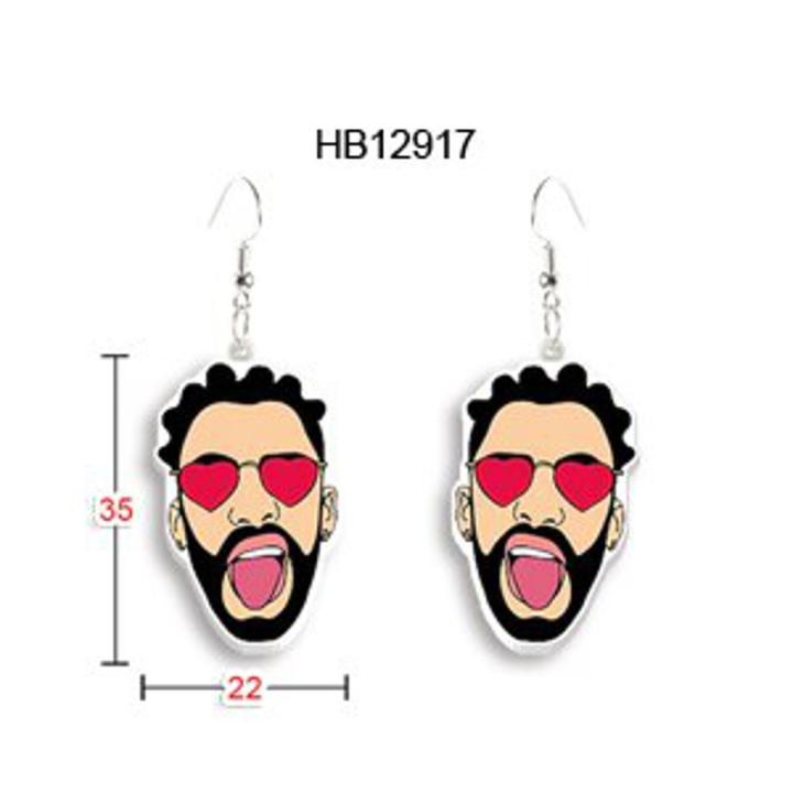 Acrylic famous star bad bunny Earrings Big Long Dangle Drop Unique North America Animal Jewelry For Women Girls Kid Gift