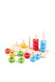 Multicolour Wooden Backgammon Game Counting Beads Number Puzzle Sorter Set. 
