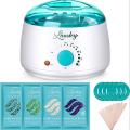 Lansley Wax Warmer Hair Removal Home Waxing Kit Electric Pot Heater for Rapid Waxing of All Body, Face, Bikini Area, Legs with 4 Flavor Hard Wax Beans & 10 Wax Applicator Spatulas(At-home Waxing). 