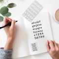 12 Pcs Alphabet Stencils Reusable Letter Painting Stencils Plastic DIY Drawing Spraying Scale Templates. 