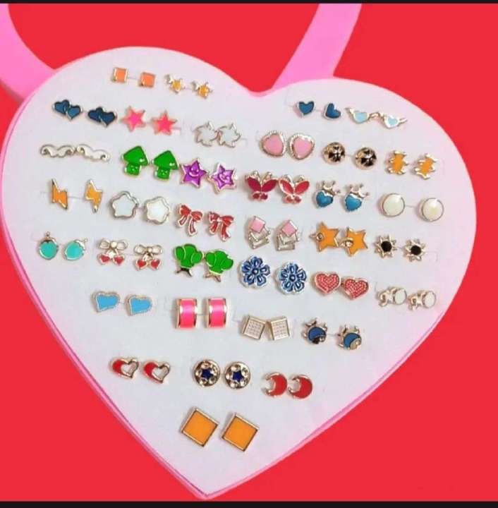 36Full%20box%20%20Earings%20with%20Box%20and%206/12/24%20Pair%20without%20Box%20(bagar%20boxx%20ky)Random%20Earrings,%20Cartoon%20heart%20shape%20packing%20Hypoallergenic%20Plastic%20and%20metal%20Stud%20Earrings%20Set%20for%20Women%20Girls%20-%20Image%206