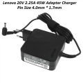 Lenovo 20V 2.25A 45W Ideapad Laptop Adapter Whole Charger PA-1450-55LL 5A10H42923 4mm x 1.7mm. 