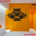 ALL-AT-ONE # 46 (" GAMING ZONE ") Self-Adhesive, Vinyl (pvc), Waterproof, Wall Decal, Art Sticker For Computer Room, Gaming Room, Bedroom, Their Door,  And To Gift Your Friends And Relatives.. 