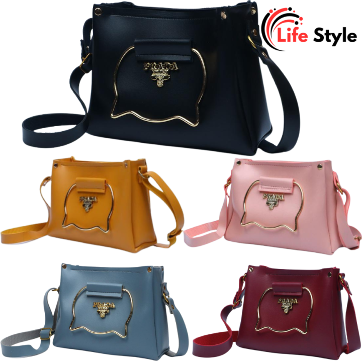 Life Style New Arrival Ladies Handbags With Long Shoulders & Stylish Designs Ladies Hand Bags for Girls, Casual Women PU Leather_ Bag Stylish Hand Bag For Girls, Fashionable Large Capacity Crossbody & Shoulder Bags