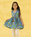 Sapphire Kids - Girls Embroidered Zari Lawn Frock. 