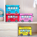 Cartoon Color Toy Car Box Children Cute Folding Storage Box with Cover Non-woven Fabric Opp Bag Rectangle Office Organizer 1 Pc. 
