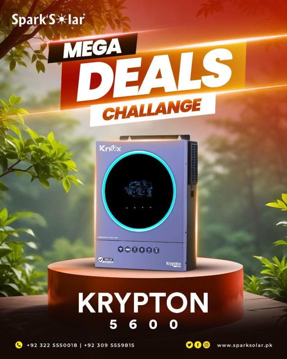 Knox Krypton 5600 4Kw Hybrid Inverter Infini v4 , Dual output , Built-in-WIFI , BMS