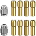 10Pcs Brass Collet for Dremel,Replacement 4485 Quick Change Rotary Drill Nut Tool Set 0.8/1.2/1.5/1.8/ 2.0/2.4/3.0/3.2mm. 