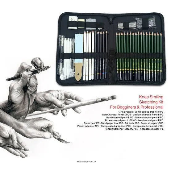 Keep%20Smiling%20Professional%20Artist%20Sketch%20And%20Drawing%20Pencils%20Set%20For%20Artist%2075%20Pieces%20And%2042%20pcs%20-%20Image%202
