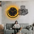 Decor Club Wooden 3D Wall Clock, DIY Quartz Hanging Watch for Home and Office Decor. 