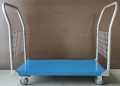 Premium Quality Steel Platform Factory and Mart Use Warehouse Loading Trolley - Hand Truck Push Cart - Load Capacity 500 kg. 