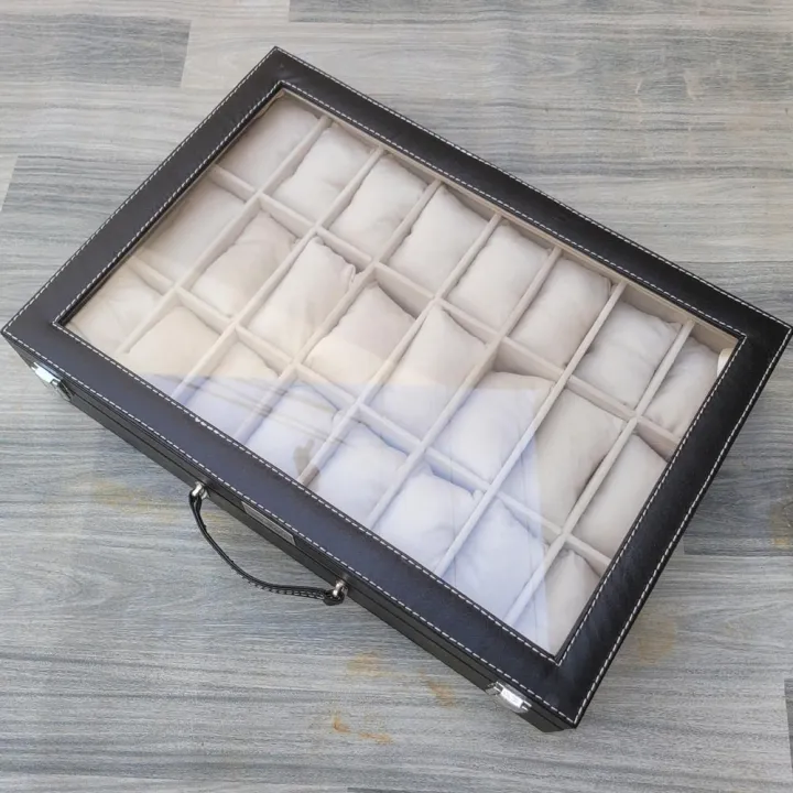24%20Slots%20and%2018%20Slots%20High%20Quality%20PU%20Rexine%20Leather%20Fabric%20Watch%20Display%20Storage%20Box%20Smart%20Watch%20Storage%20Case%20-%20Image%205