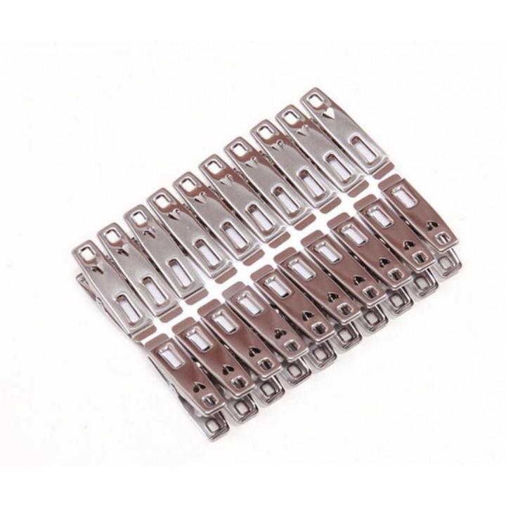 Stainless Steel Clothing Line Pegs Hooks Super Value Pack of 16