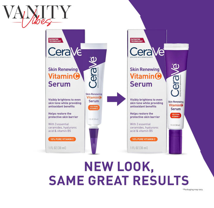 CeraVe Skin Renewing Vitamin C Serum 30ml Brightening Facial Serum
