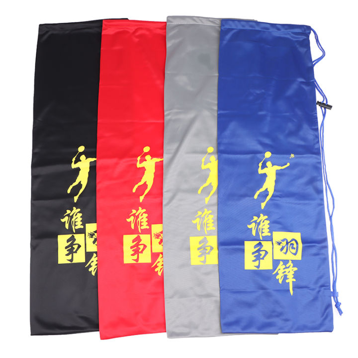 Badminton Racket Cover Bag Soft Storage Bag Case Drawstring Pocket Portable Tennis Racket Protection Sleeve Sport Supplies Sunlight Super Store