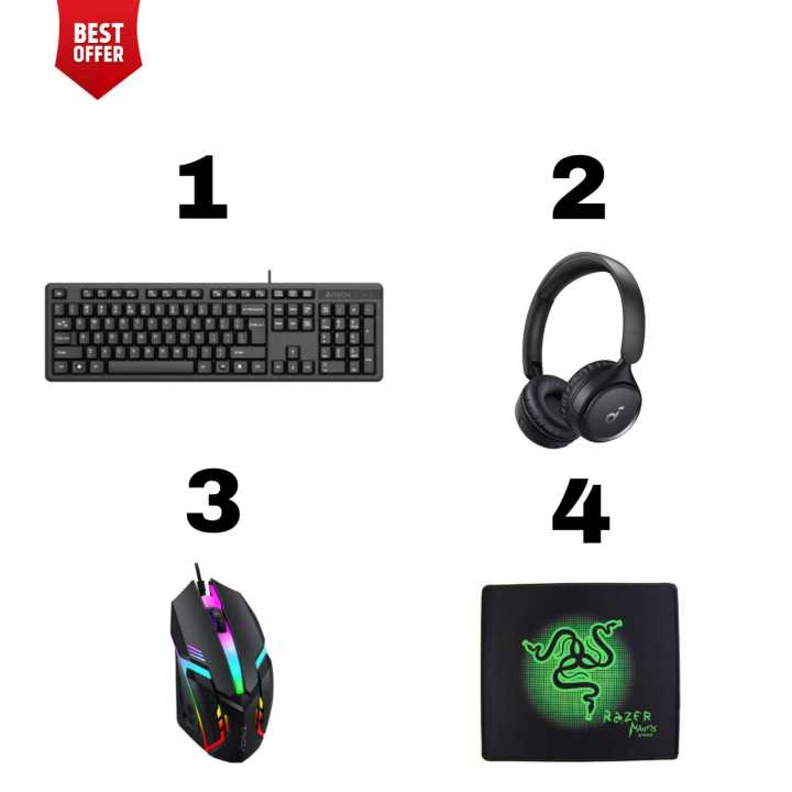 "For Gamers! Marvo 4-in-1 Advanced Gaming Combo: Level Up Your Gaming