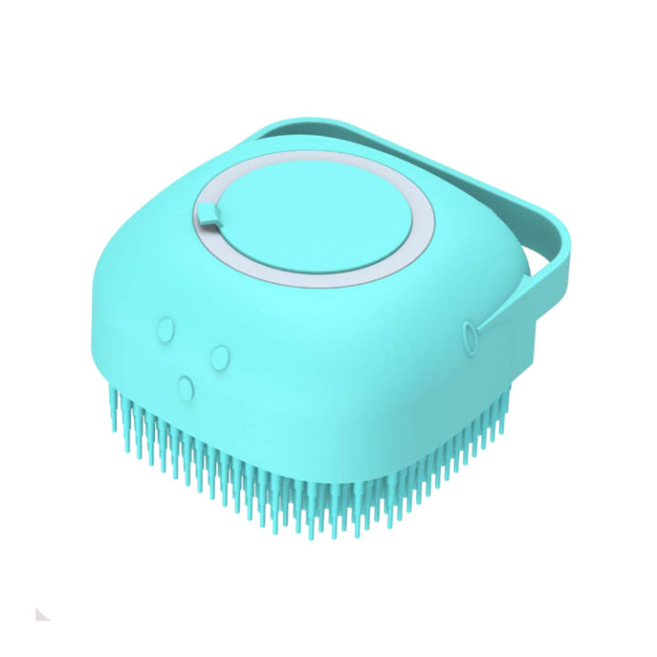 Silicon Bath Body Brush, Exfoliating Body Scurb Brush with Soap Dispenser, 2 in 1 Ultra Soft Bath Sponge Shower Brush and Body Massager, Baby Shower Brush, Shampoo and Gel Dispenser, Loofah Brush, Body Cleaning Scrubber for Man, Women and Children