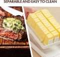 Butter Dish with Lid Plastic Butter Dish, Butter Divider, Auxiliary Butter Chopping Box, Butter Box Cheese Keeper for Fridge, Butter Dish with Lid Plastic Butter Dish, Butter Box Cheese Keeper for Fridge. 