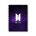 PaperCuts Printed BTS Logo With Galaxy Background Note Book A5 Size. 