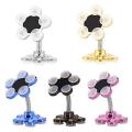 Rotatable 360 Degree Metal Flower Magic Suctionable Cup Mobile Phone Holder Car Stand. 