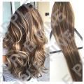 Clip In Hair Extensions Real Human Hair Extensions 30 Inches With Blonde Highlights Clip On For Fine Hair. 