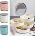 360 degree Rotatable desk 4 layer organizer round and square. 