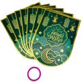 RAMADAN MUBARAK BANNER - CARD BANNER WITH RIBBON LACE. 