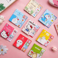 1 book 100 sheets Cartoon Sticky Note Stickers Cute Message Note Paper Student Stationery Office Supplies. 