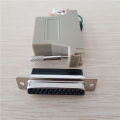 RJ45 Network Adapter Female to Parallel Port RS232 DB25 Converter Connector Plug. 