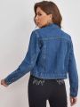 Blue Short Denim Jacket for Women Premium Quality Export Denim Stuff. 
