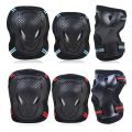 6Pcs/Set Teens & Adult Knee Pads Elbow Pads Wrist Guards Protective Gear Set for Roller Skating, Skateboarding, Cycling Sports. 