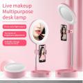 New Arrival Folding LED Ring Light Tricolor Fill Light For Selfie Makeup Photography Video Live Stream Lamp Stand Mobile TikTok Phone Stand. 