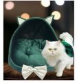 Bow Pet House Cat Bed Velvet Soft House for Cat Beautiful Cat House. 