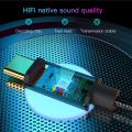 KEYSION HIFI DAC Earphone Amplifier USB Type C to AUX 3.5mm speaker audio adapter 32bit 384kHz Digital Decoder Car AUX Converter 2m. 