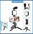 Vlogging Kit for Mobile And Camera - Lightning Compatible Video Vlog Kit - Accessories: Phone Tripod, Phone Mount, LED Light and Microphone - for YouTube_ Starting Kit or iPhone Vlogging Kit. 