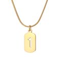 Stainless Steel Number Pendant Necklaces For Women Men Gold Color 0 1 2 3 4 5 6 7 8 9 Necklace Pendant Jewelry Neck Chain. 