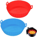 1PCS-Silicone Air Fryer Oven Baking Pan Square Reusable Cake Pan Air Fryer Accessories. 
