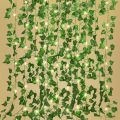 Green Leaf Garland String Lights,[ pack of 1 / 6 / 12 ] Vine Fairy Lights with Blinking Feature for Bedroom, Wedding, Home Decor - Battery Operated, Wall Garden Stairway Decorative Lighting with Switch Control - Artificial Floral Theme  (battery included). 
