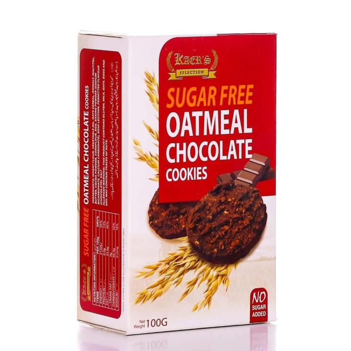 KAERS SELECTION COOKIES OATMEAL CHOCOLATE SUGAR FREE 100GM