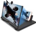 Screen Magnifier for Cell Phone, 3D HD Mobile Magnifier Screen Amplifier Universal Projector for Movies Videos Gaming, Foldable Stand Compatible with All smart phone. 