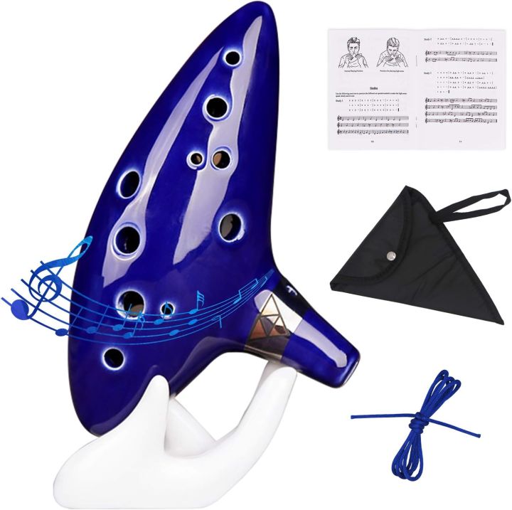 ZETONG Legend of Zelda Ocarina 12 Hole Alto C with Textbook and Protective Bag, Perfect for Beginners and Professional Performance