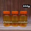 Pack of 3 Orange colour (100ml)PET Plastic Capsule/Pill/Tablet Powder Refillable Bottle, Empty. 