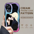 BILI for OPPO A60 Back Cover Elegant Girl Pattern Cream Texture Wavy Soft Silicone Mobile Phone Covers. 
