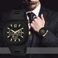 Stylish Square Dial Smooth Silicon Straps Casual Watch Stylish Analog Watch for Boys Men's in High Quality Black. 