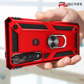 PlusCase for Motorola Moto G8 Plus / G8 Play / One Macro Case Shockproof Stand Finger Ring Hard Back Phone Cover. 