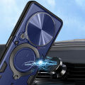 PlusCase for Xiaomi Redmi 14C / Poco C75 4G 360° Rotate Ring Stand Full Protection Slide Lens Cover Shockproof Case. 