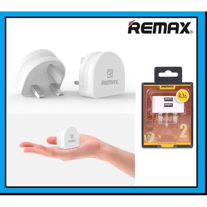 Remax Charger RMT-7188 Dual USB Charger 3 pin Plug 2.1A Output