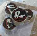 Set Of 4 Primo Racing Car Wheels Center Caps Hubs Shining Chrome Material Inner to Fit Size 2 Inches = 5.08cm Available in Black and Silver Front Stickers. 