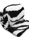 Faux Fur Zebra Print Throw Blanket For Bedding. 